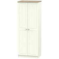 rome bordeaux oak with porcelain ash wardrobe tall 2ft 6in with double ...