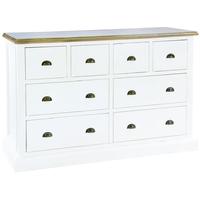 rovico walworth white brush wide 4 over 4 chest of drawer