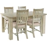 Rovico Altash Extending Dining Set with 4 Slatted Back Chairs