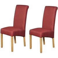 royal red dining chair pair