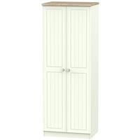 rome bordeaux oak with porcelain ash wardrobe tall 2ft 6in plain