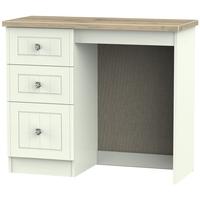 Rome Bordeaux Oak with Porcelain Ash Dressing Table - Vanity Knee Hole