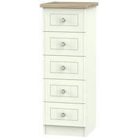 Rome Bordeaux Oak with Porcelain Ash Chest of Drawer - 5 Drawer Locker