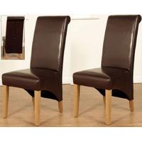 Rocco Dining Chair - Brown (Pair)