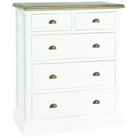 Rovico Walworth White Brush 2 Over 3 Chest of Drawer