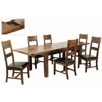 Roscrea 6ft Extension Dining Set with 6 Ladderback Chairs