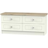 Rome Bordeaux Oak with Cream Ash Bed Box - 4 Drawer