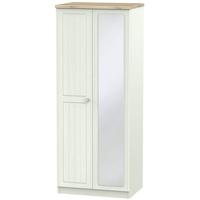 rome bordeaux oak with kaschmir ash wardrobe 2ft 6in with mirror