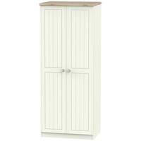 rome bordeaux oak with cream ash wardrobe 2ft 6in plain