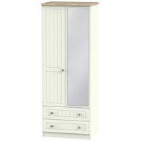 rome bordeaux oak with cream ash wardrobe tall 2ft 6in with 2 drawer a ...