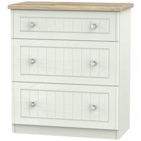 Rome Bordeaux Oak with Kaschmir Ash Chest of Drawer - 3 Drawer Deep