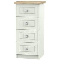 Rome Bordeaux Oak with Kaschmir Ash Chest of Drawer - 4 Drawer Locker