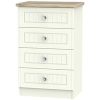 rome bordeaux oak with cream ash chest of drawer 4 drawer midi