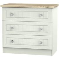 Rome Bordeaux Oak with Kaschmir Ash Chest of Drawer - 3 Drawer