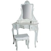rose dressing table with mirror 5 drawers