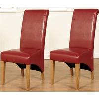 rocco dining chair red pair