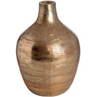 Rose Gold Metallic Lustre Large Hour Glass Vase