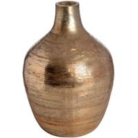 rose gold metallic lustre large hour glass vase