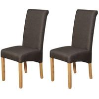 royal charcoal dining chair pair