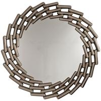 Round Antique Silver Finish Mirror