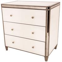 roma iced ivory 3 drawer chest of drawer