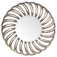 round champagne finish mirror