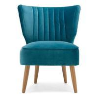 Rosie Velvet Wing Cocktail Chair, Teal