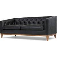 Rogers 3 Seater Sofa, Oxford Black Premium Leather