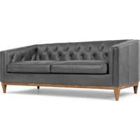 Rogers 3 Seater Sofa, Oxford Grey Premium Leather