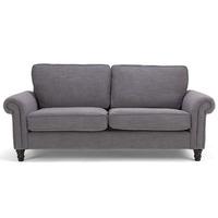 Roxy 3 Seater Fabric Sofa Grey