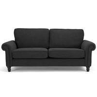 Roxy 3 Seater Fabric Sofa Charcoal