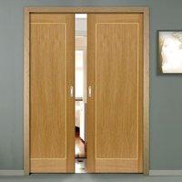 Roma Diana Oak Double Pocket Doors - Prefinished