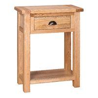Rosebery Solid Oak 1 Drawer Console Table