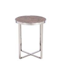 Round Marble Accent Table, Imperador