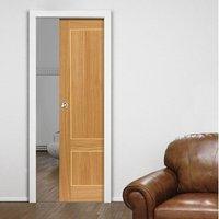 roma lucina oak single pocket door prefinished