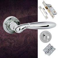 rochester old english bathroom lever on rose polished chrome handle pa ...