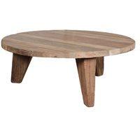 round coffee table made from reclaimed teak large