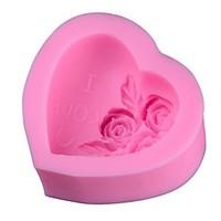 Rose Shape Cake Ice Jelly Chocolate Molds, Silicone 7×6.8×3.1 CM(2.8×2.7×1.2 INCH)
