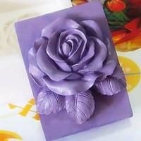 Rose Flower Shaped Fondant Cake Chocolate Silicone Mold Cake Decoration Tools, L9.3cmW9cmH3.8cm