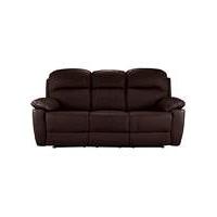 roma leather recliner three seater sofa