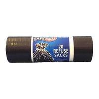 Robinson Young Safewrap Refuse Sacks 737 x 864 mm Black 20 Sacks Per Roll (4 Rolls)