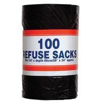 Robinson Young Big Value Refuse Sacks 737 x 864 mm Black (Roll of 100)