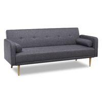 Romano Fabric Sofa Bed Peppered Grey