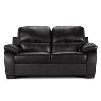 Rose Bay Sienna 2 Seater Leather Sofa Black