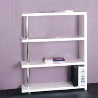 roda 4 tier bookcase in white high gloss