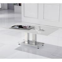 Romano White Glass Coffee Table