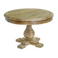 Rossini Wooden Vintage Dining Table Round In Natural