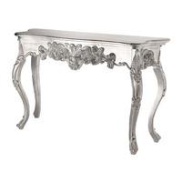 rococco console table in silver