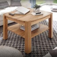 Rosie Coffee Table Square In Knotty Oak With Undershelf