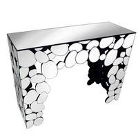 Rosie Console Table In Bevelled Glass Top With Mirrored Base